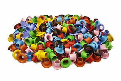 200pcs 5/32" (4mm) Hole Mixed Colors Round Eyelets Scrapbooking Card Craft E098