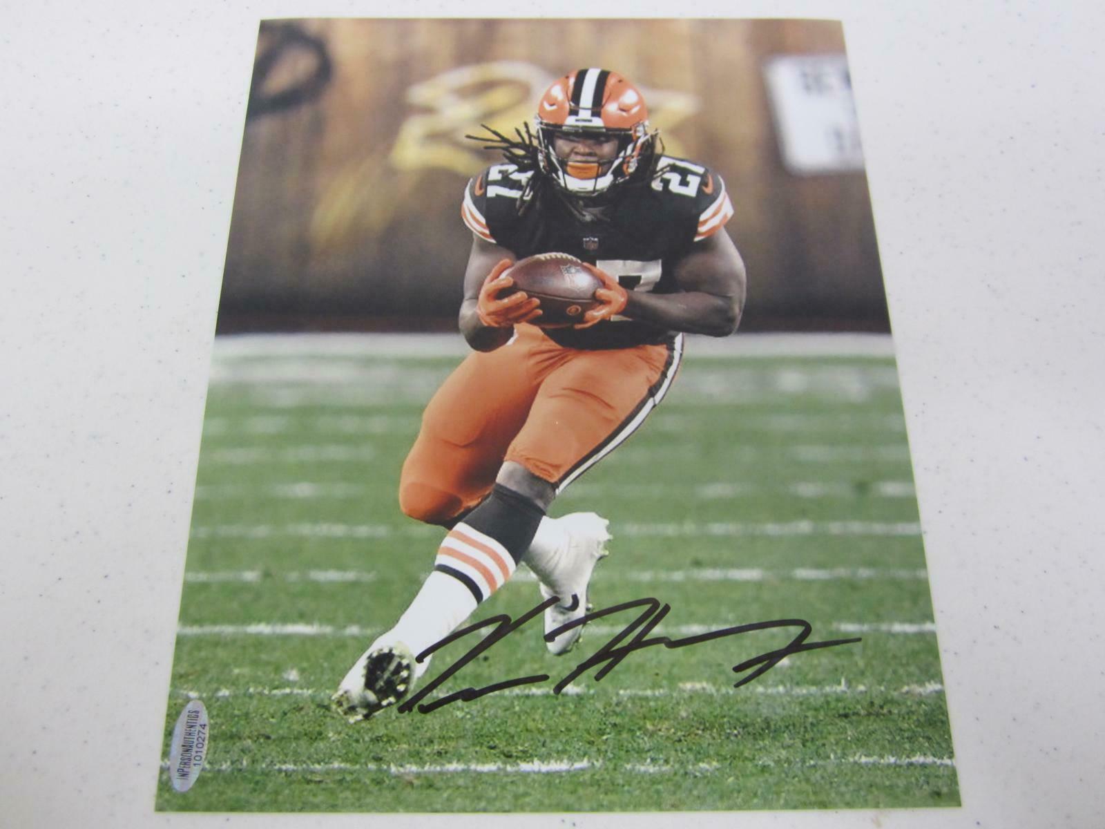Kareem Hunt Signed Autographed 8x10 Photo With Coa Cleveland Browns