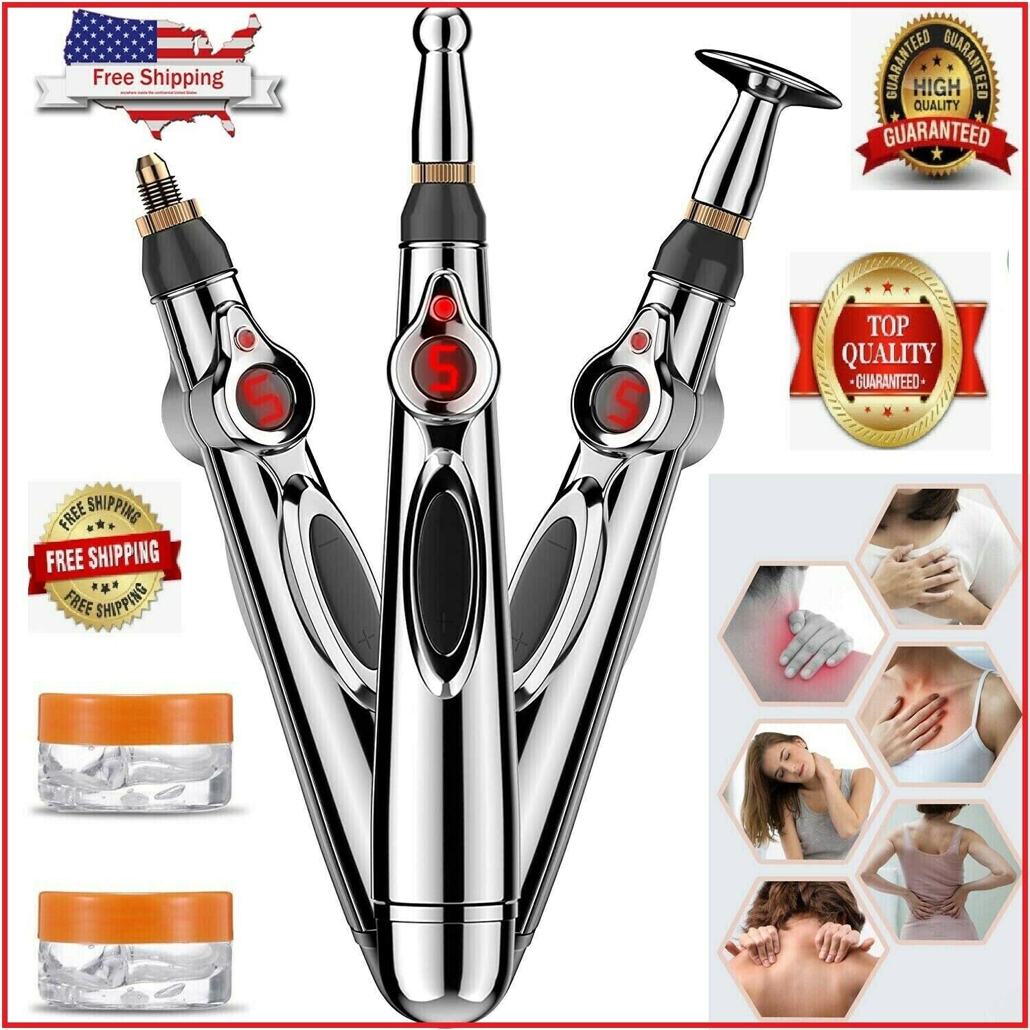 Therapy Acupuncture Electronic Pen Meridian Energy Heal Massage Pain Relief Usa