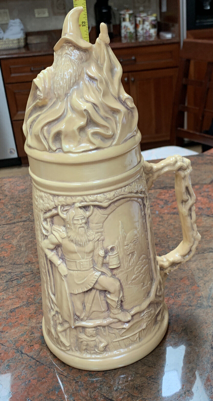 Lord Of The Rings Ceramic Collectible Tankard With Gandalf Lid; Unique Item
