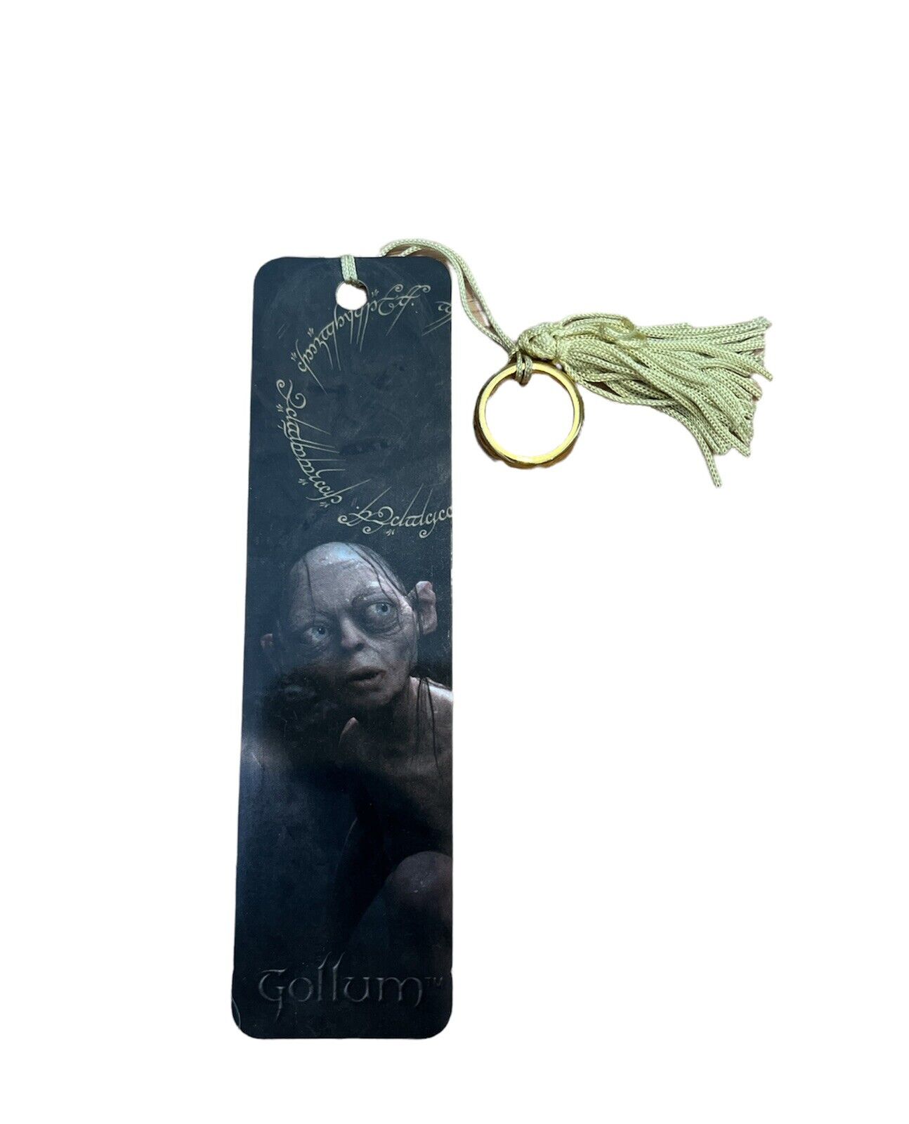 Lord Of The Rings Fellowship Of The Rings Bookmark W/ Engraved Ring Gollum