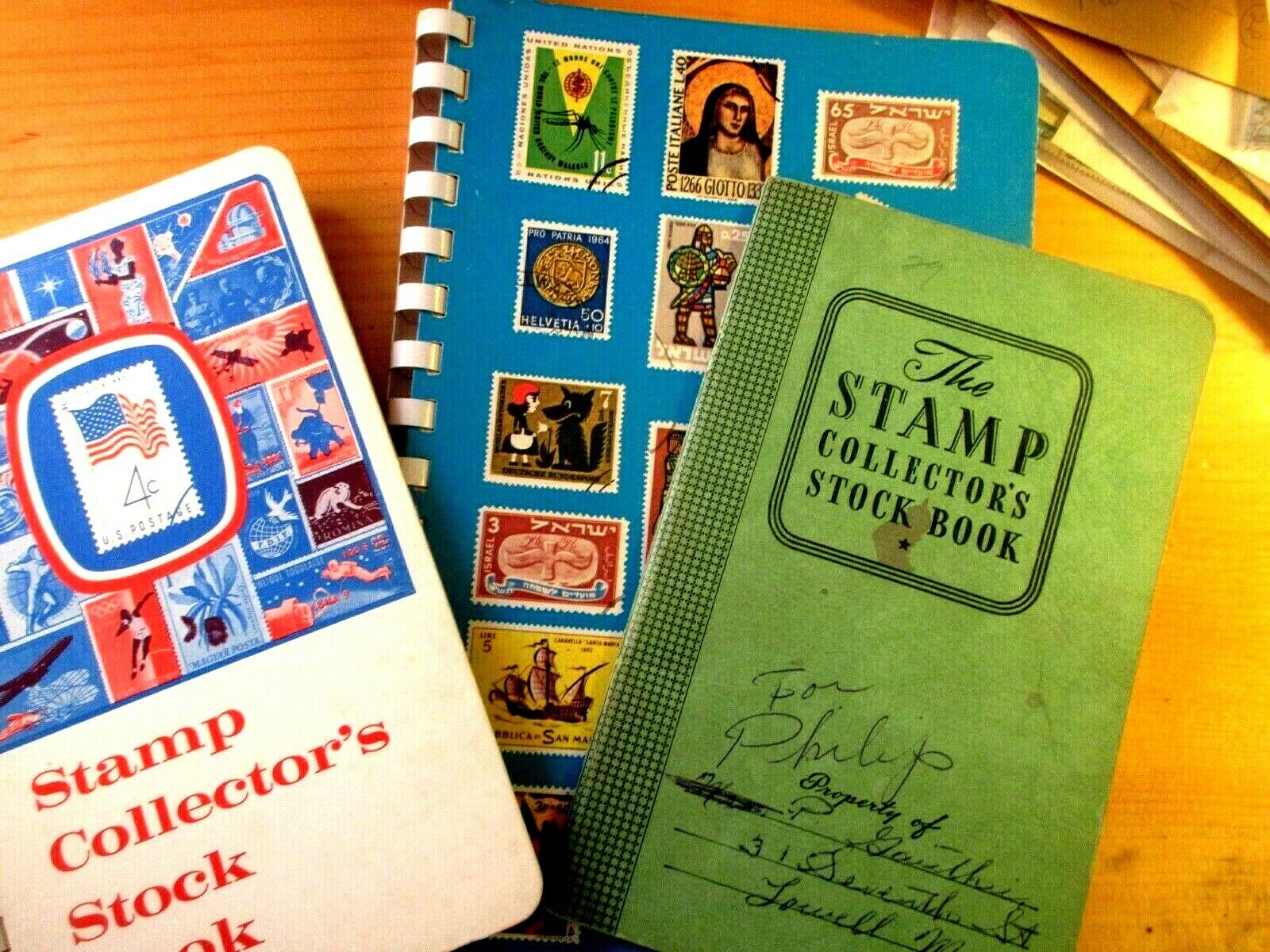 Blue Ribbon Stock Book Plus 2  Stamp Collection Books    W/stamps