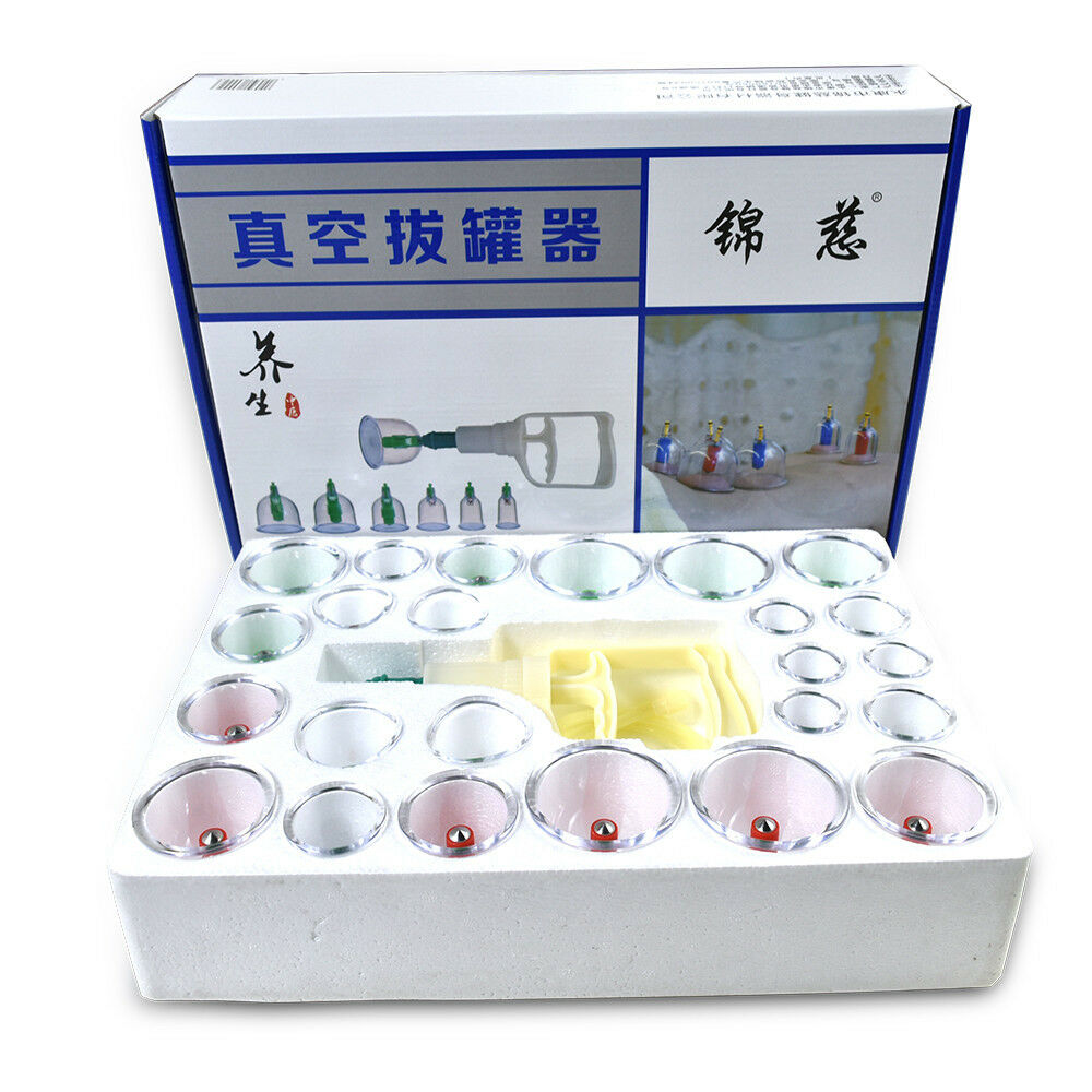 New Cupping Set 24 Cups Slimming Vacuum Therapy Massage Acupuncture