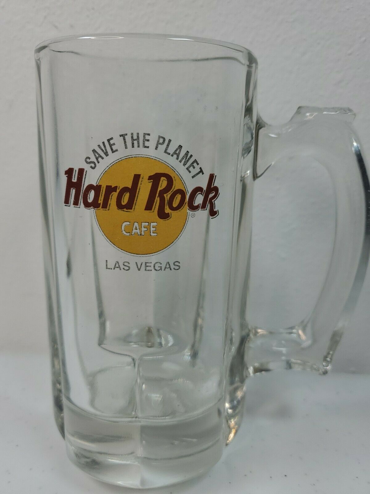 Hard Rock Cafe Las Vegas Beer Mug - 12oz Glass - Heavy Duty!