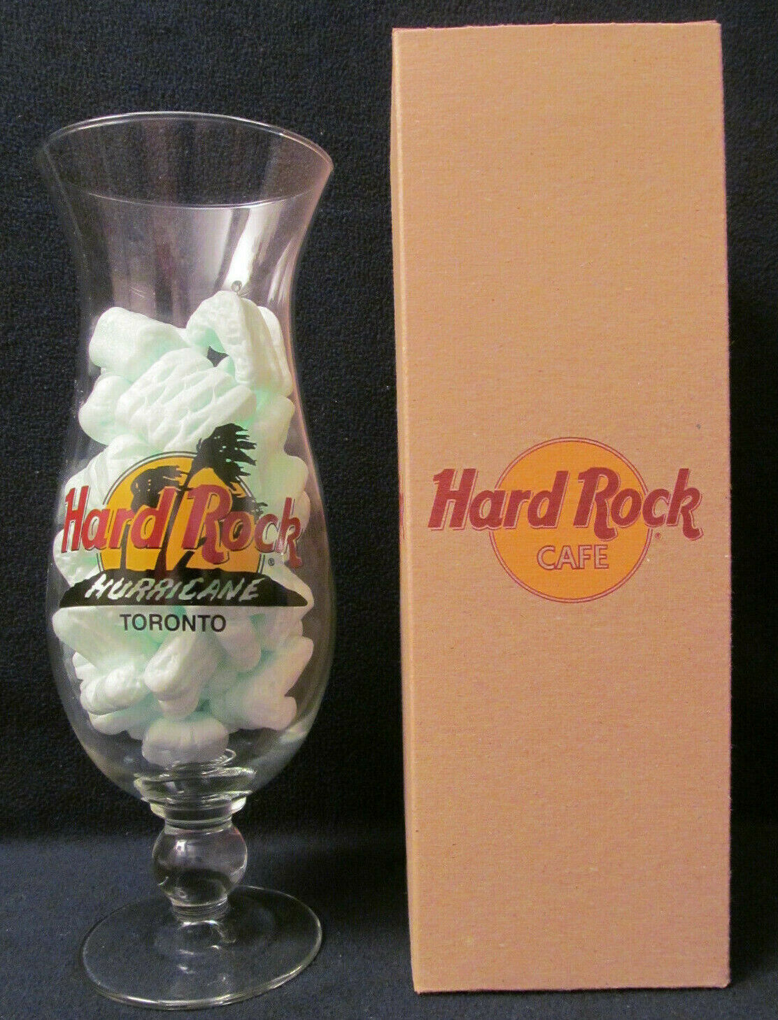 New In Box Hard Rock Cafe Toronto Hurricane Cocktail Glass