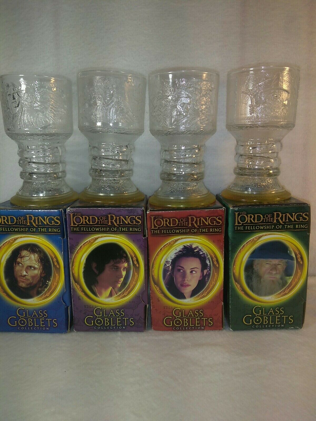 Set Of 4 “lord Of The Rings” Goblets Collection. Burger King
