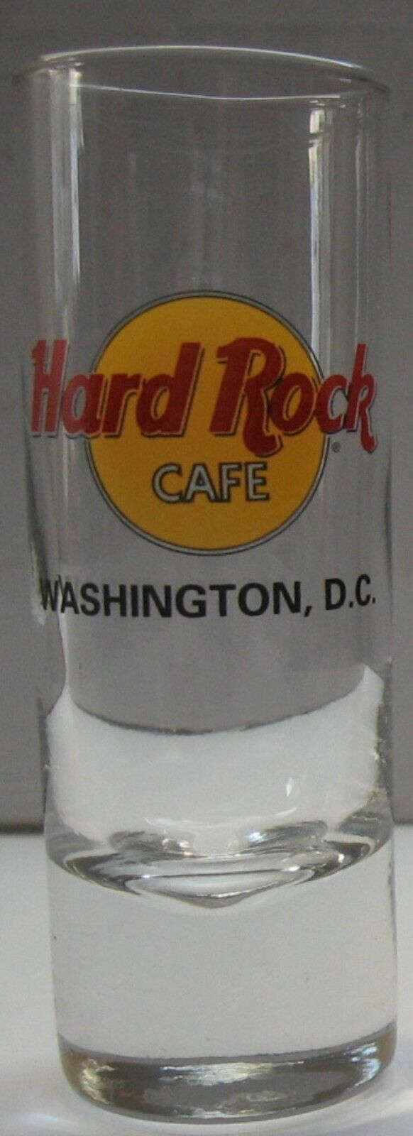 Hard Rock Cafe Washington D.c. Shot Glass 4" Tall Shooter Black Letters