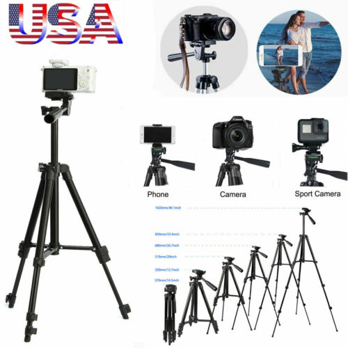 Aluminum Alloy Camera Tripod Stand Holder For Canon Nikon Cell Phone Iphone Dslr