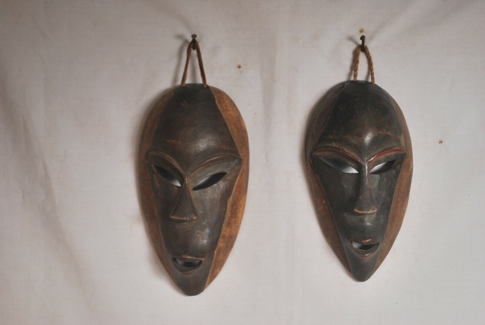 African Tribal Art,beauty Pair Mask From Democratic Republic Of Congo