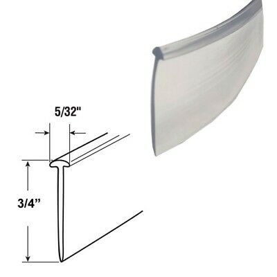 Clear 3/4" Half-round Type Shower Door Bottom Seal And Sweep - 36 In Long