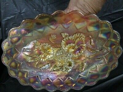 Vintage Marigold  Imperial  Pansy  Flat Plate  -  Bright Coloring