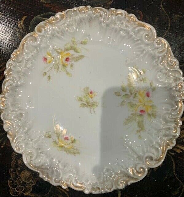 Antique Awesome Dresden Germany  plate 8" Floral