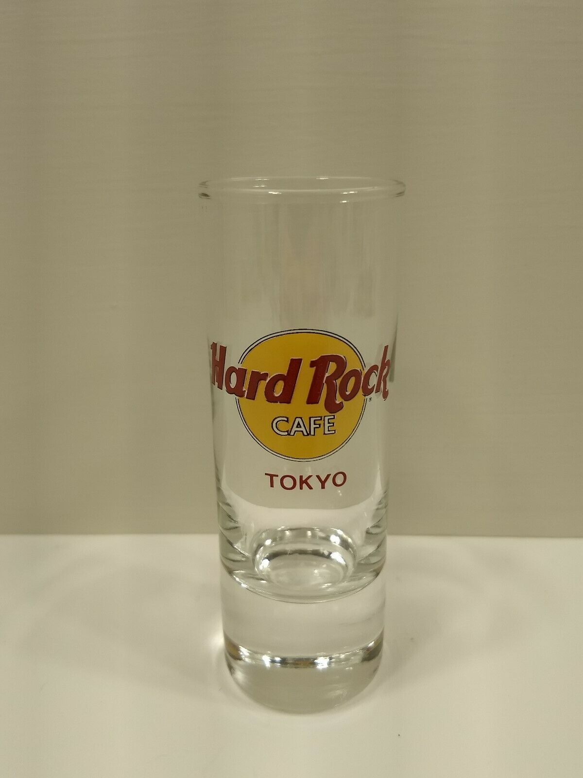 Hard Rock Cafe Tokyo Red Letter Shot Glass Tall Collectible Barware