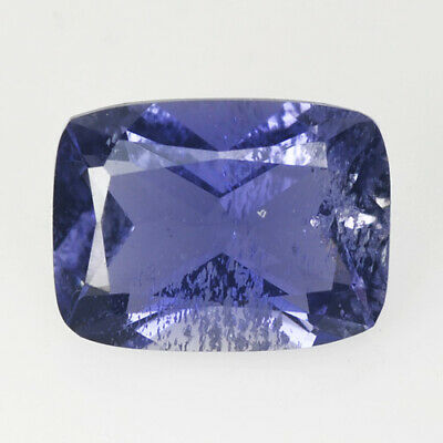 Rare Gems Stone Collection Natural Purplish Blue Brazil Iolite 1.16ct Cushion