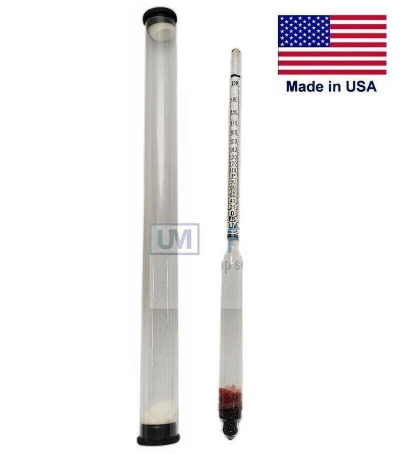 Alcohol Proof 200% Tralle Hydrometer Meter Whisky Moonshine Distilling Upromax ❤