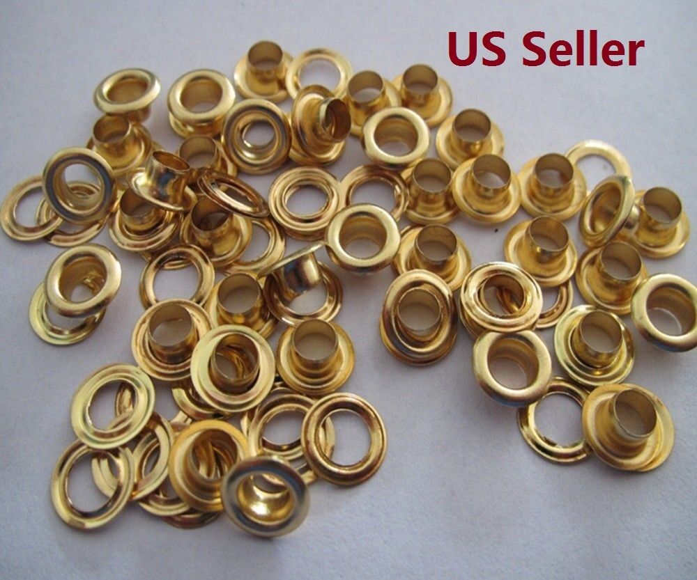 Brass Plating Gold Eyelets With Washers Clothing Grommets Scrapbook  6/8/10mm