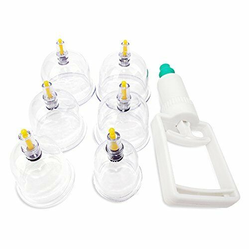6 Pcs Professional Vacuum Cupping Therapy Equipment Set With Pumping Handle