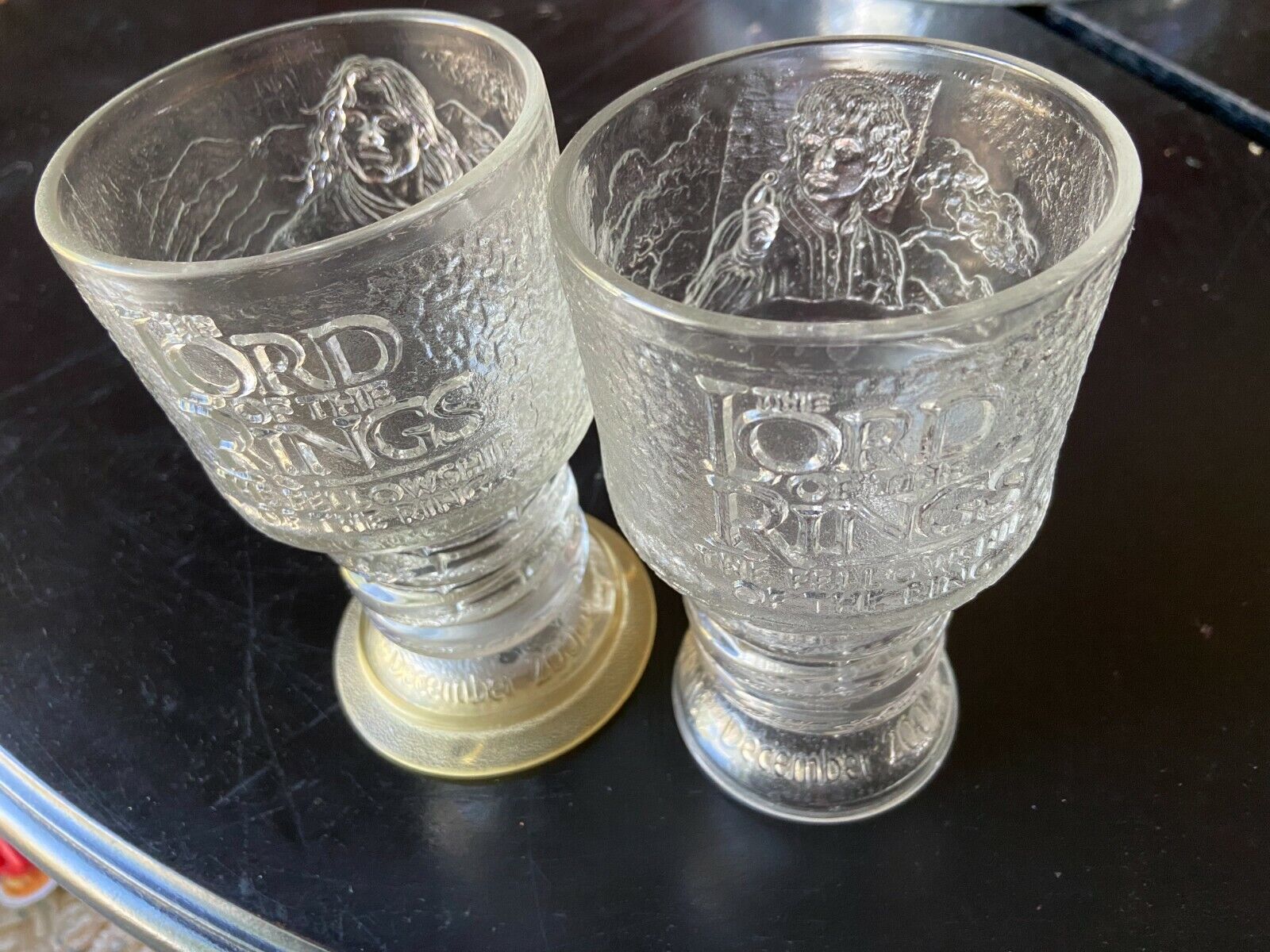 The Lord Of The Rings Goblets Set Of 2 From Burger King (2001)
