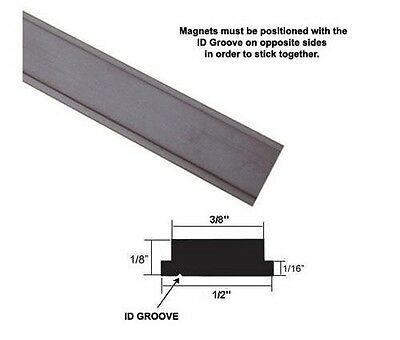 Flexible Magnetic Strip Insert For Framed Swing Shower Doors - 72" Long