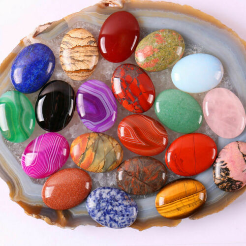 Natural Gemstones Oval Cabochon Cab Loose Beads Stone Diy Agate Jasper Turquoise