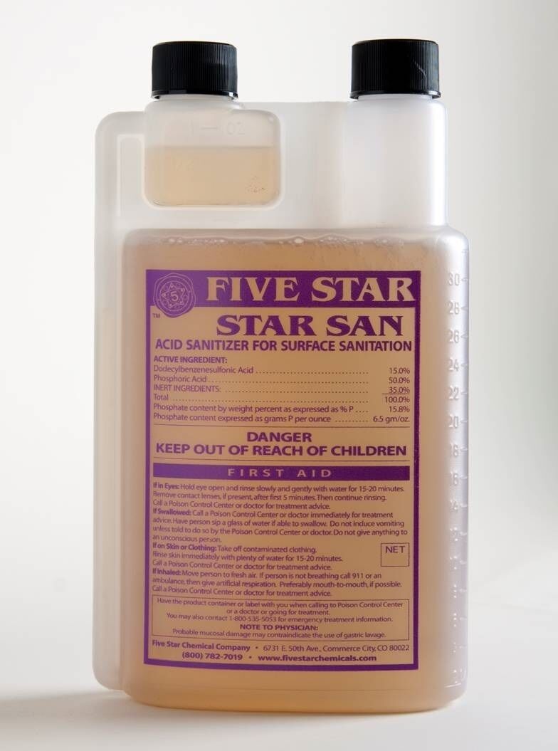 Star San 8 Oz Sanitizer Starsan No Rinse Sterilizes Homebrew Equipment Quickly