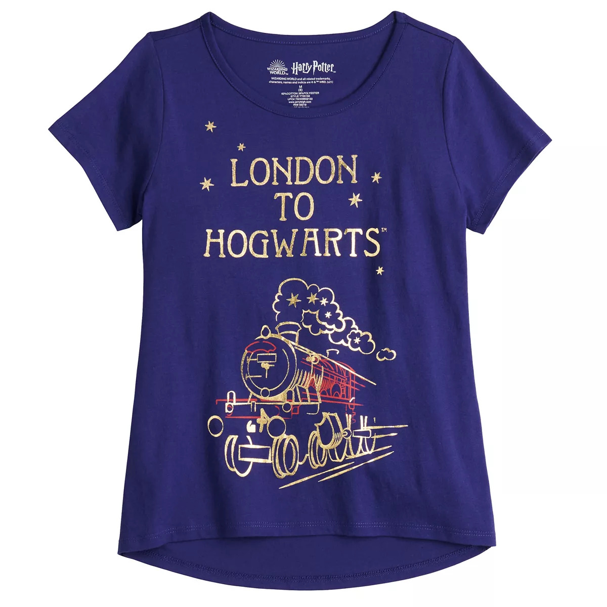 Girls Harry Potter London To Hogwarts Graphic Tee Size Medium (8)